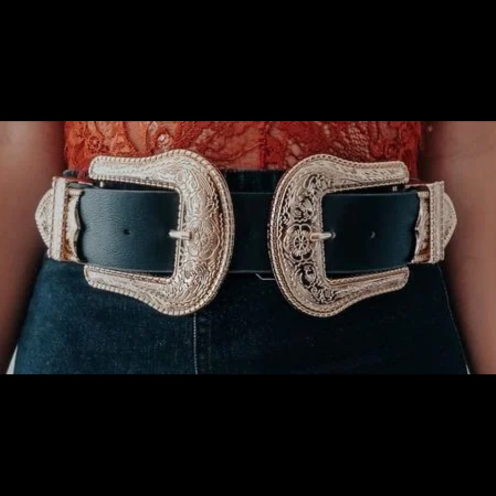 Let's Get Lost Belt: Black/Gold